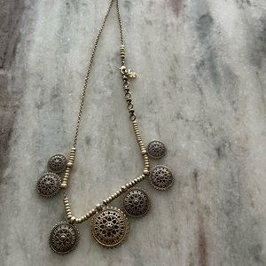 Gold tone womens costume jewelry necklace